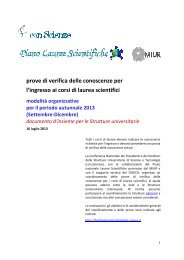 prove di verifica delle conoscenze per l'ingresso ai corsi di laurea ...