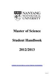 Master of Science Student Handbook 2012/2013 - Division of ...