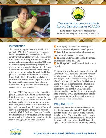 CARD PPI Mini Case Study.pdf - Progress Out of Poverty