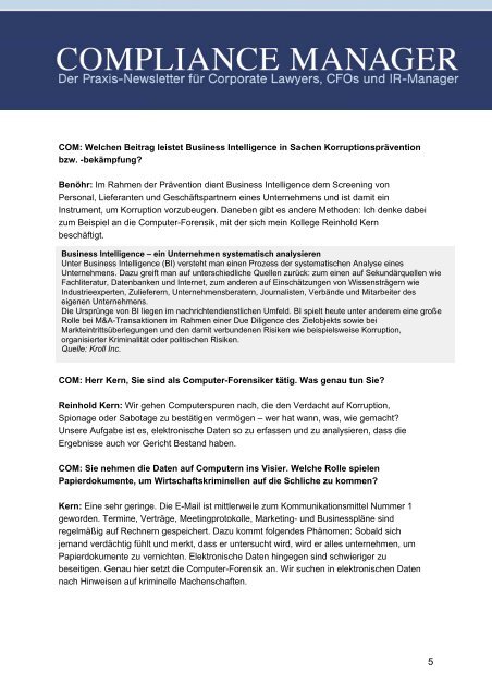 (PDF) | Ausgabe Januar 2007 - Compliance