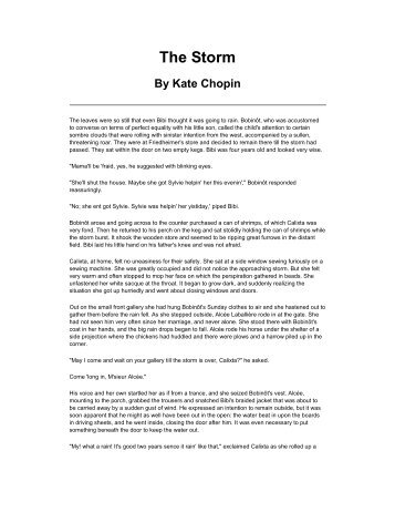 The Storm, Kate Chopin (PDF)