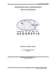 Informe de Actividades 1998 - Instituto de GeografÃ­a - Universidad ...