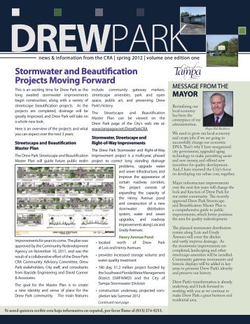 Drew Park Newsletter - City of Tampa
