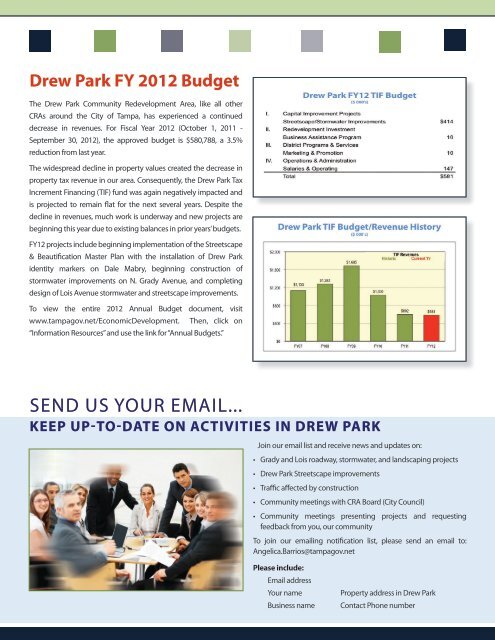 Drew Park Newsletter - City of Tampa