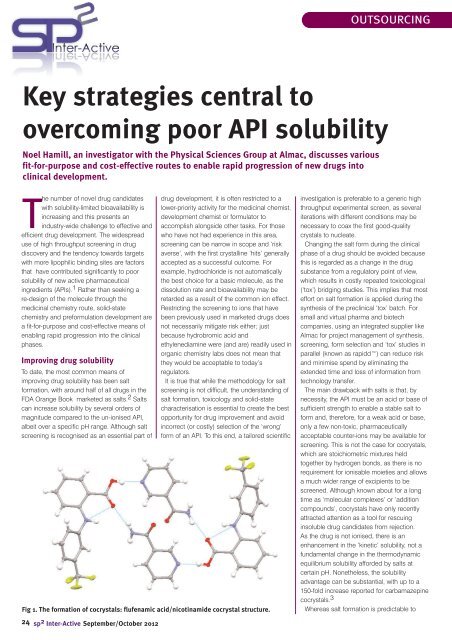 Key strategies central to overcoming poor API solubility - Almac