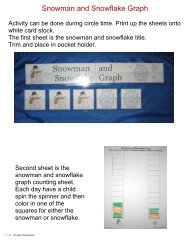 Snowman and Snowflake Graph - 123 Learn Curriculum