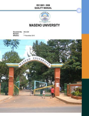 Read More on Quality Manual - Maseno University