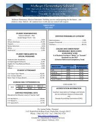 School Profile - McBean Elementary School - rcboe