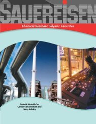 Chemical Resistant Polymer Concretes - Sauereisen