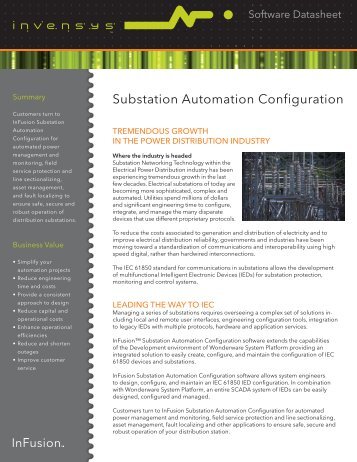 Substation Automation Configuration - Wonderware