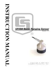 SR50A Sonic Ranging Sensor - Campbell Scientific
