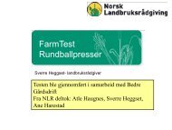 Presentasjon av test av rundballepresser