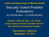 Sexually Violent Predator Evaluation - An ... - Defense for SVP