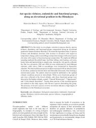 Ant species richness, endemicity and functional groups, along an ...