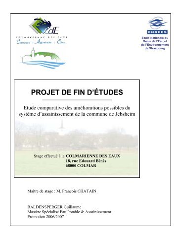 PROJET DE FIN D'ÃTUDES - ENGEES