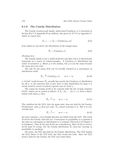 Stat 5101 Lecture Notes - School of Statistics