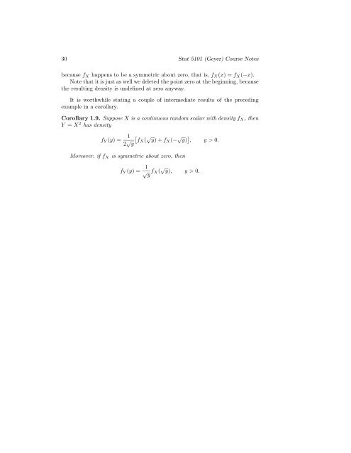 Stat 5101 Lecture Notes - School of Statistics