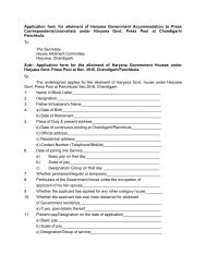 Application form for allotment of Haryana Government ...