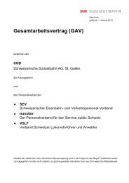 Südostbahn (SOB): GAV 2013, Ausgabe 2012