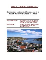 profil communautaire - Portail des francophones de Terre-Neuve-et ...