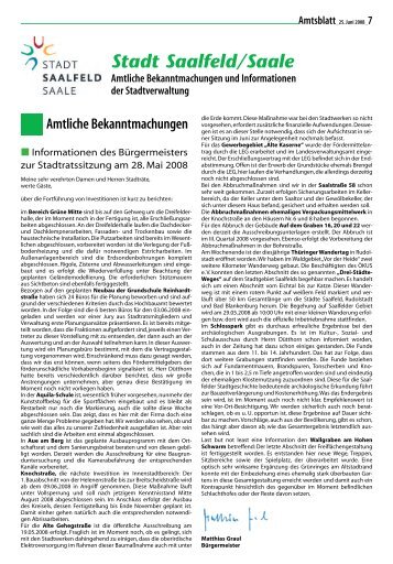 12_25. Juni 2008_Amtsblatt 5. Juli 2008 - Saalfeld