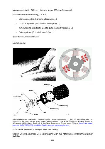 Mikromechanische Aktoren - Aktoren in der Mikrosystemtechnik ...