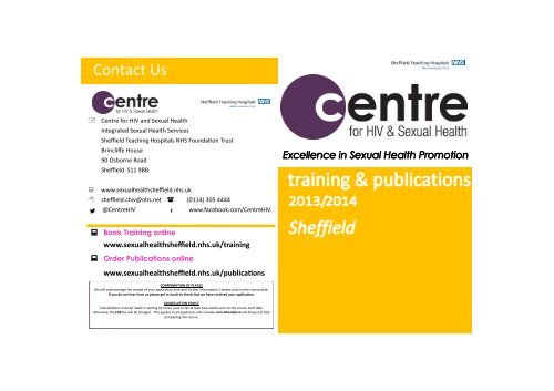 Sheffield training brochure Sept 2013 - Centre for HIV & Sexual Health