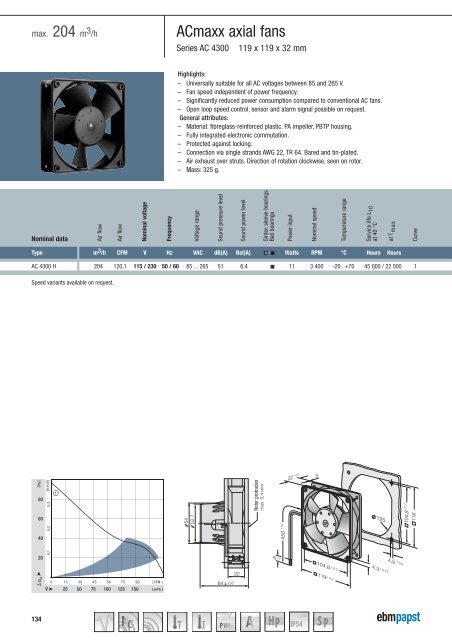 Compact fans for AC and DC [PDF] - ebm-papst