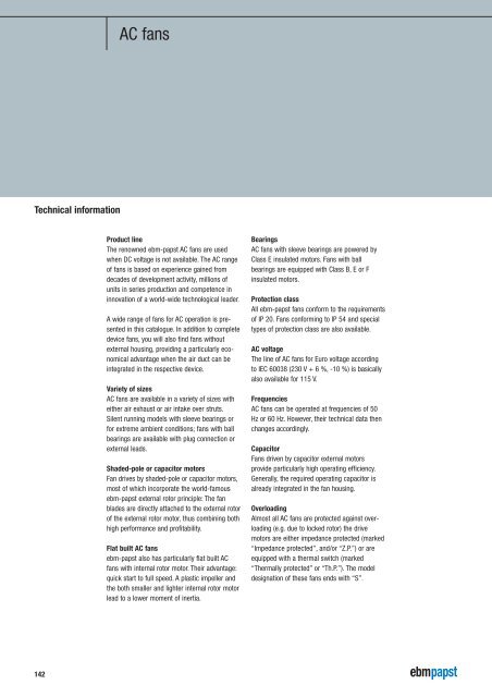 Compact fans for AC and DC [PDF] - ebm-papst