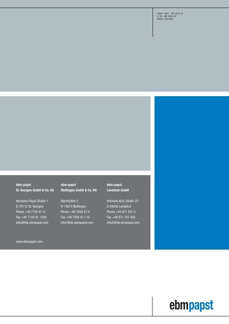 Compact fans for AC and DC [PDF] - ebm-papst