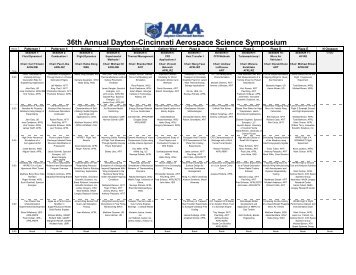 36th Annual Dayton-Cincinnati Aerospace Science ... - AIAA Info