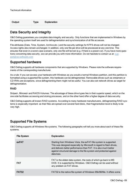 O&O Defrag 17 User's Guide - O&O Software