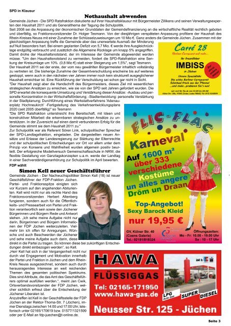 Ausgabe 01/2011 - Jucunda-Juechen-Termine