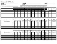 Marksmanship Program Score Sheet