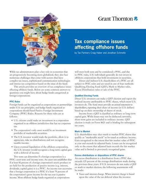 Tax compliance issues affecting offshore funds - Grant Thornton