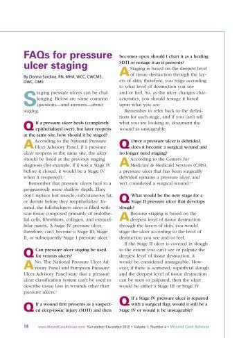 FAQs for pressure ulcer staging - Wound Care Advisor