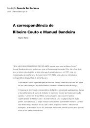 A correspondência de Ribeiro Couto e Manuel Bandeira