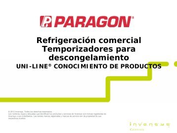 Refrigeración comercial Temporizadores para ... - Invensys Controls