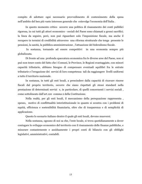 Le relazioni degli Assessori - Provincia di Cosenza