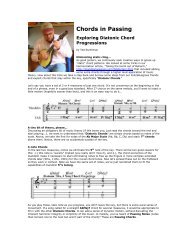 Chords in Passing: Exploring Diatonic Chord ... - JazzMando.com