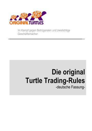 Turtle trading system rules