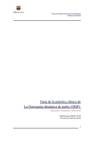 GuÃ­a de la prÃ¡ctica clÃ­nica de La Osteopatia ... - FC Barcelona