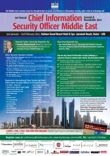 Chief Information Security Officer Middle East - MIS Training