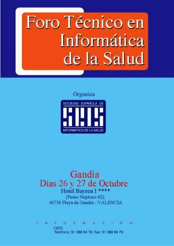 programa preliminar - Sociedad EspaÃ±ola de InformÃ¡tica de la Salud