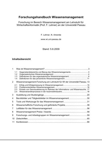 Forschungshandbuch Wissensmanagement