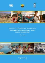 MILLENNIUM DEVELOPMENT GOALS NEEDS ASSESSMENT ...