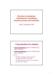 Calculations of osmolarity/osmotic pressure