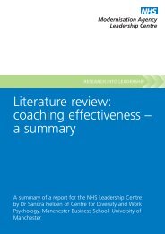 Literature review: coaching effectiveness â a summary