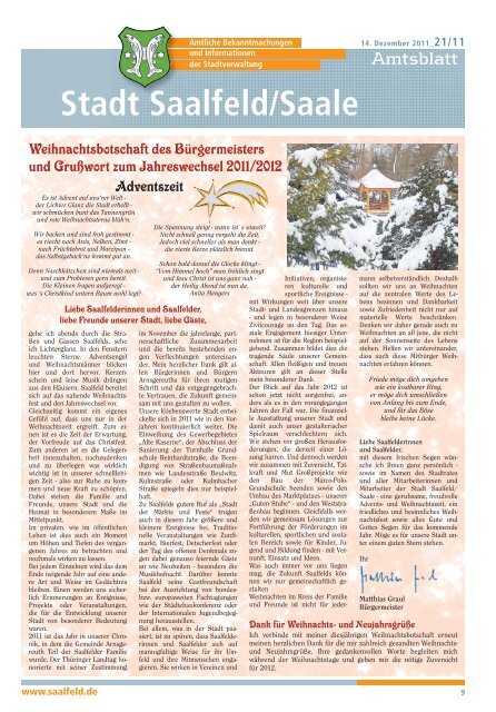 Amtsblatt - Saalfeld