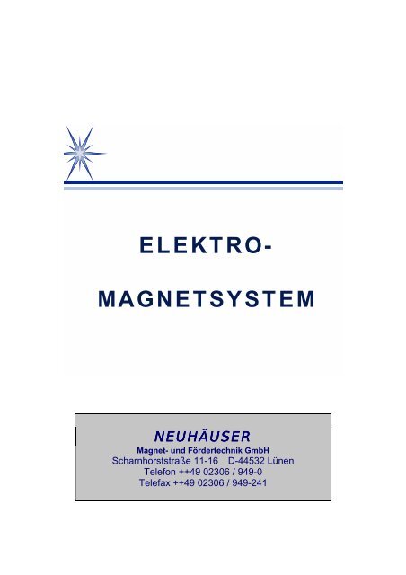 elektro - NEUHÄUSER Magnet- und Fördertechnik